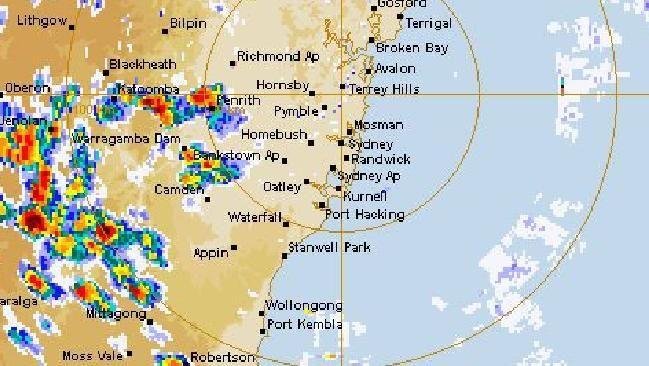 Thunderstorms detected on Sydney radar